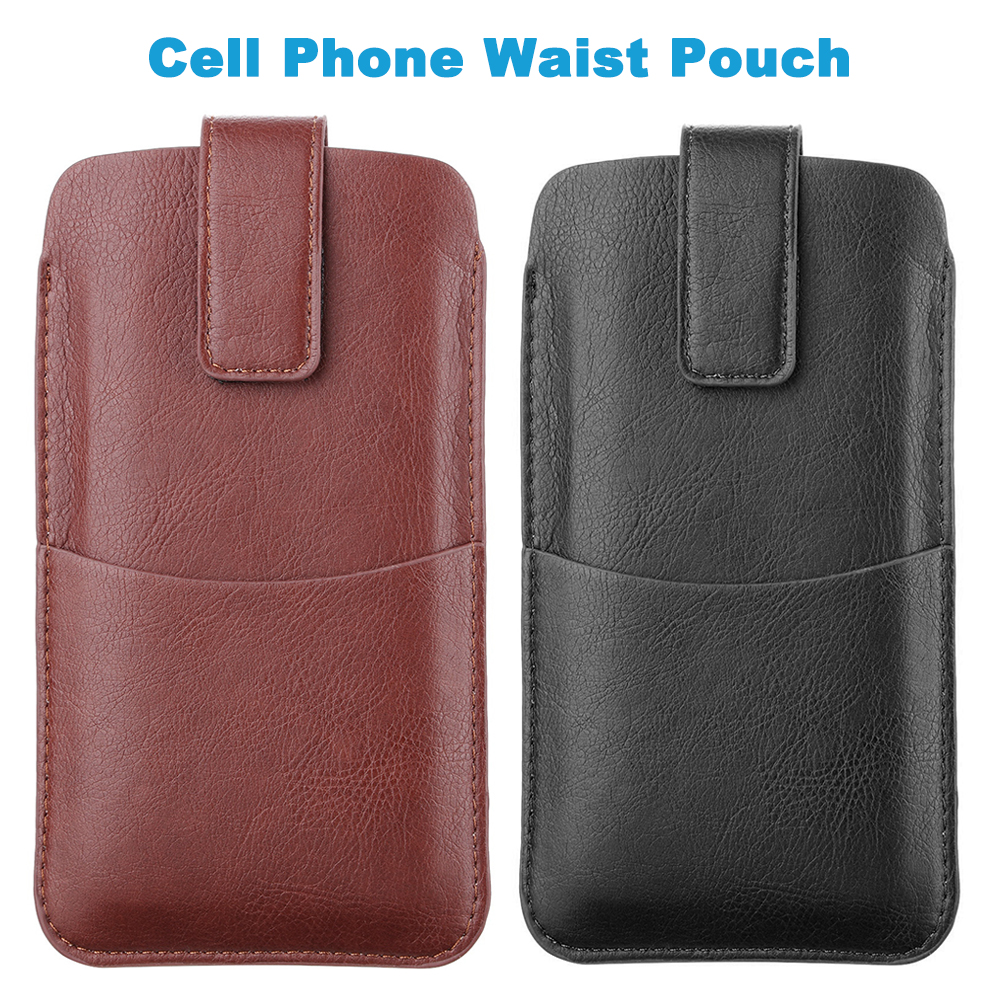 Men Accessories Box - Leather Phone Holster Belt Case Universal