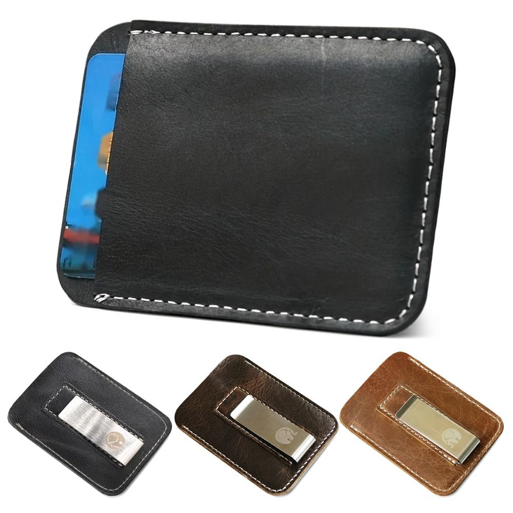 New Leather Genuine Leather Mo - Money Clip Slim ulasan dan harga