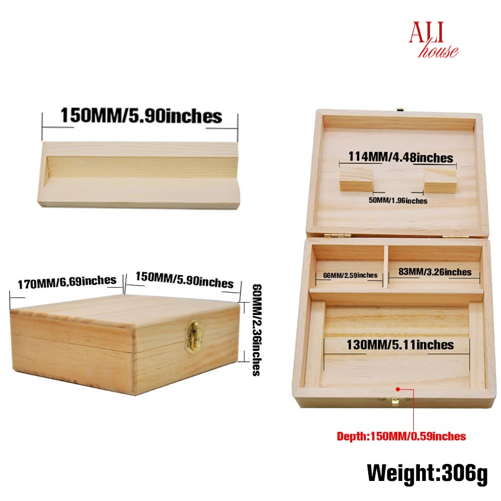 Wood Stash Box With Rolling Tr - Men'S Accessories Organizer Tray ulasan dan harga