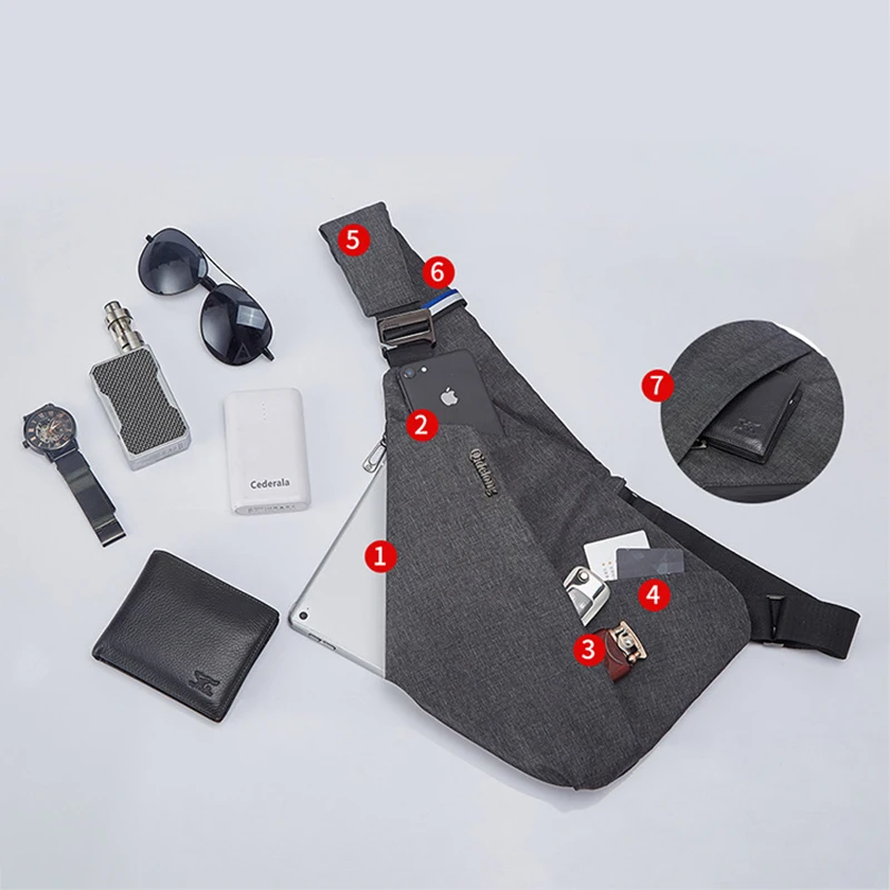 Anti-theft Shoulder Crossbody  - Men Accessories Box ulasan dan harga