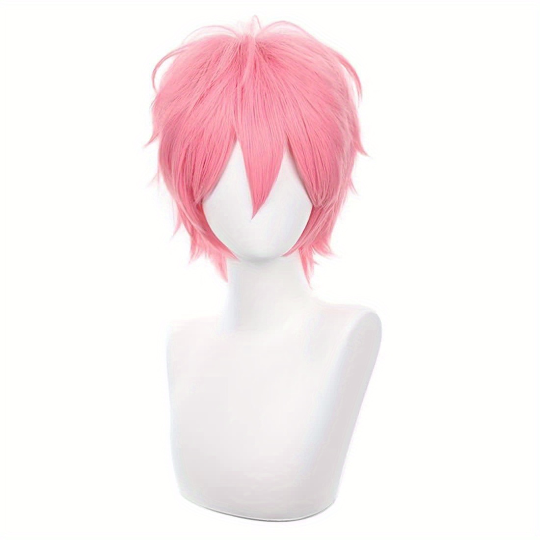 Short Pink Cosplay Wig Short S - Men Accessories Korea ulasan dan harga