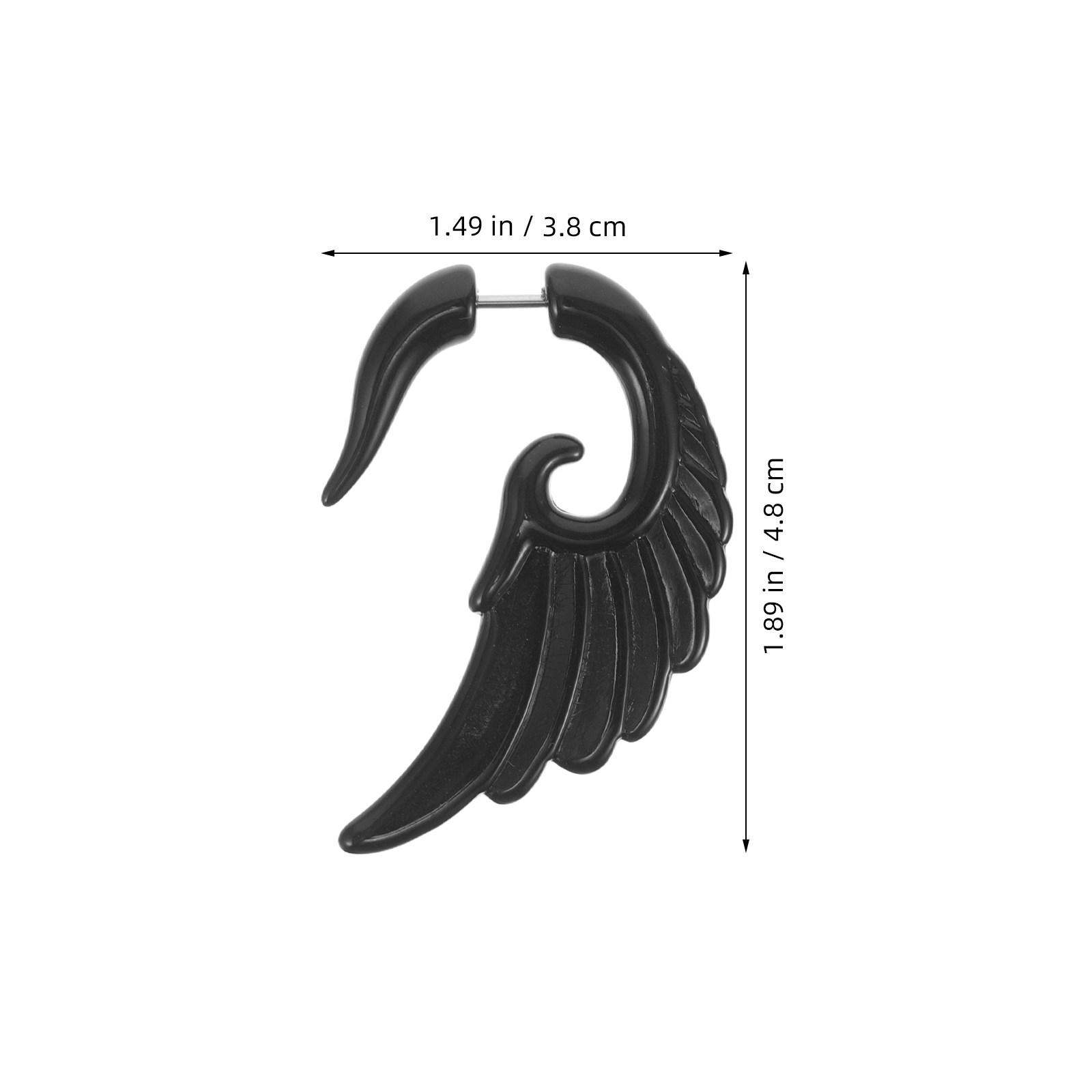 1Pair Men Acrylic Earrings Fau - Men Accessories To Wear ulasan dan harga
