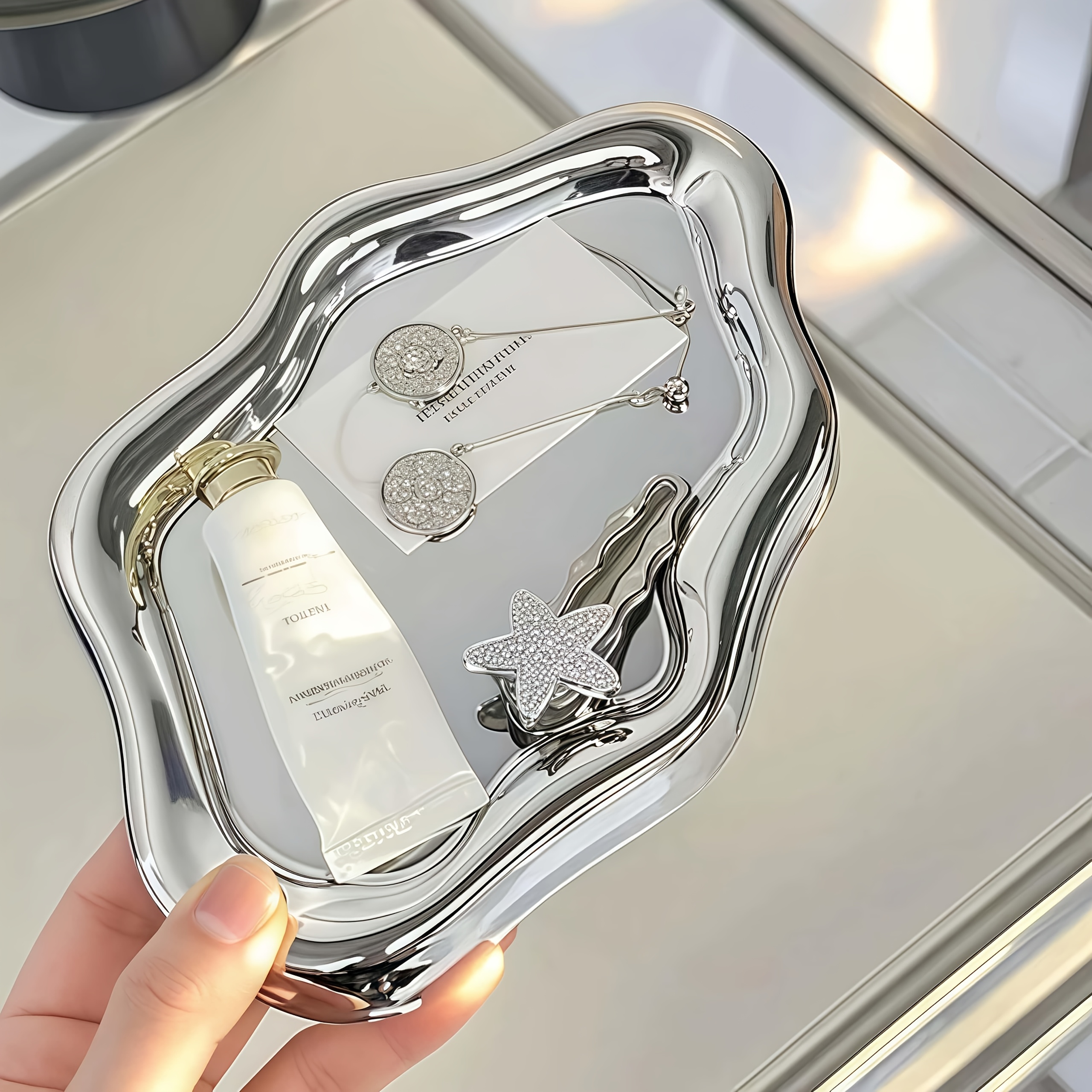 1 Large Jewelry Tray - Elegant - Men'S Accessories Organizer Tray ulasan dan harga
