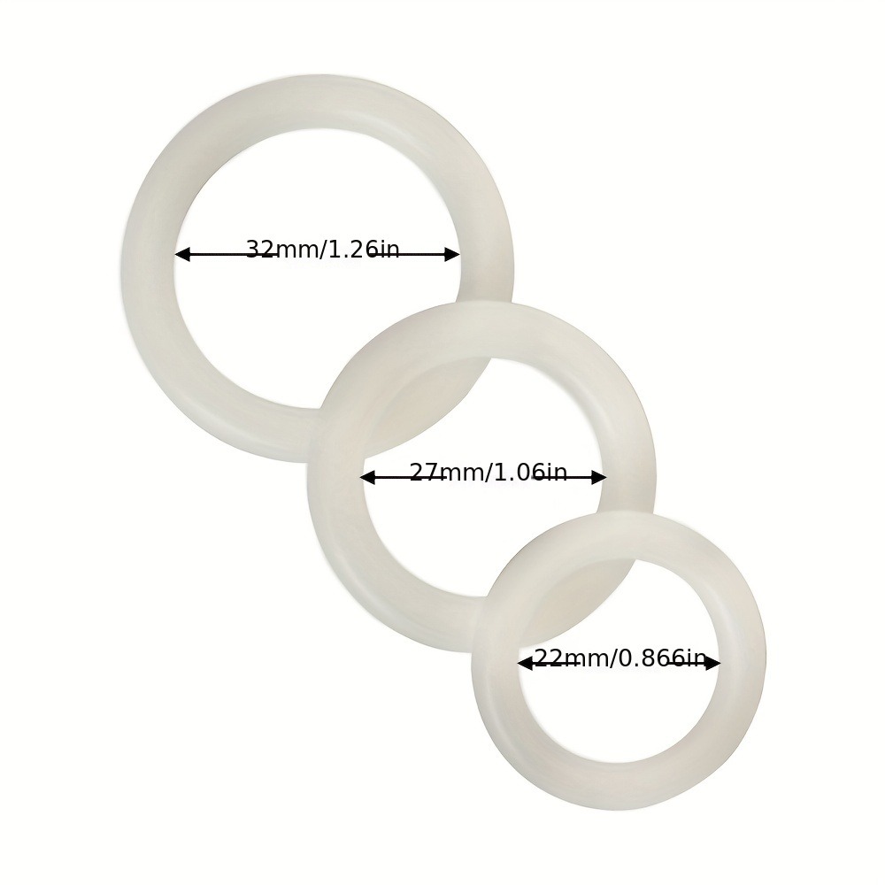 3PCS Silicone Penis Rings Set  - Men Accessories Combo ulasan dan harga