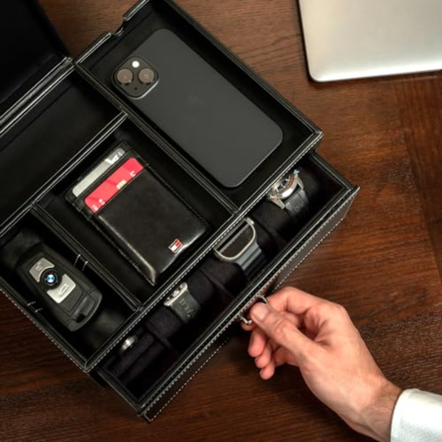 Mens Jewelry Box Organizer and - Men'S Accessories Organizer Tray ulasan dan harga