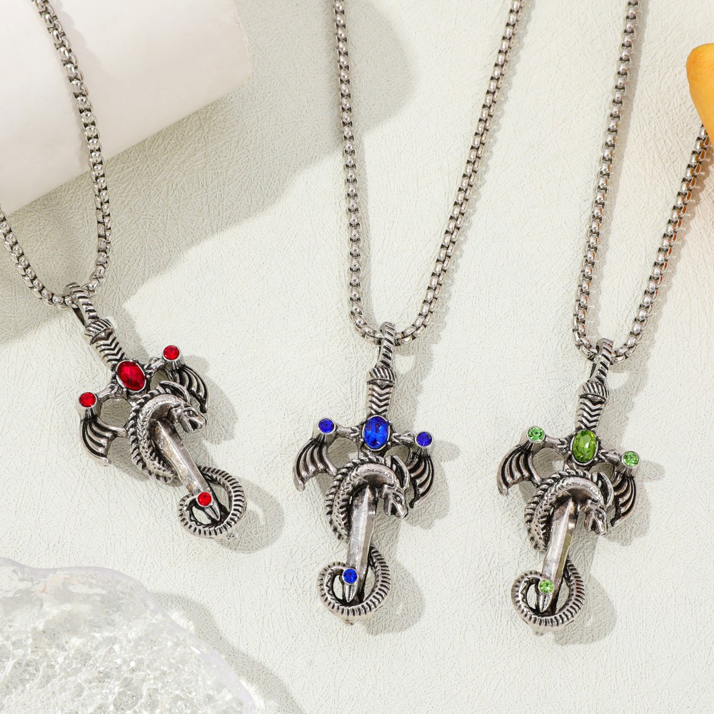 Retro Multicolor Gem Dragon Sw - Men'S Accessories Jewelry ulasan dan harga