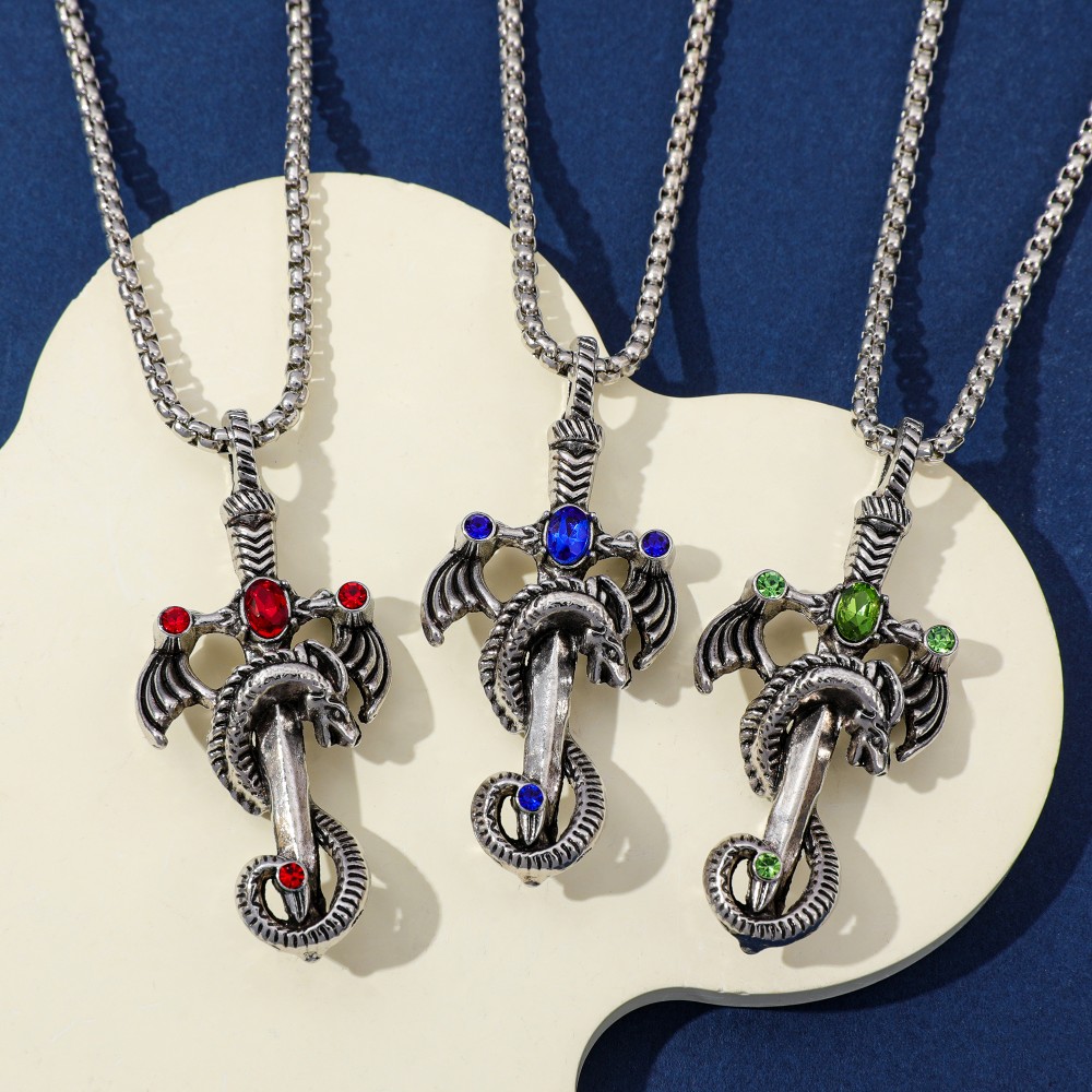 Retro Multicolor Gem Dragon Sw - Men'S Accessories Jewelry ulasan dan harga