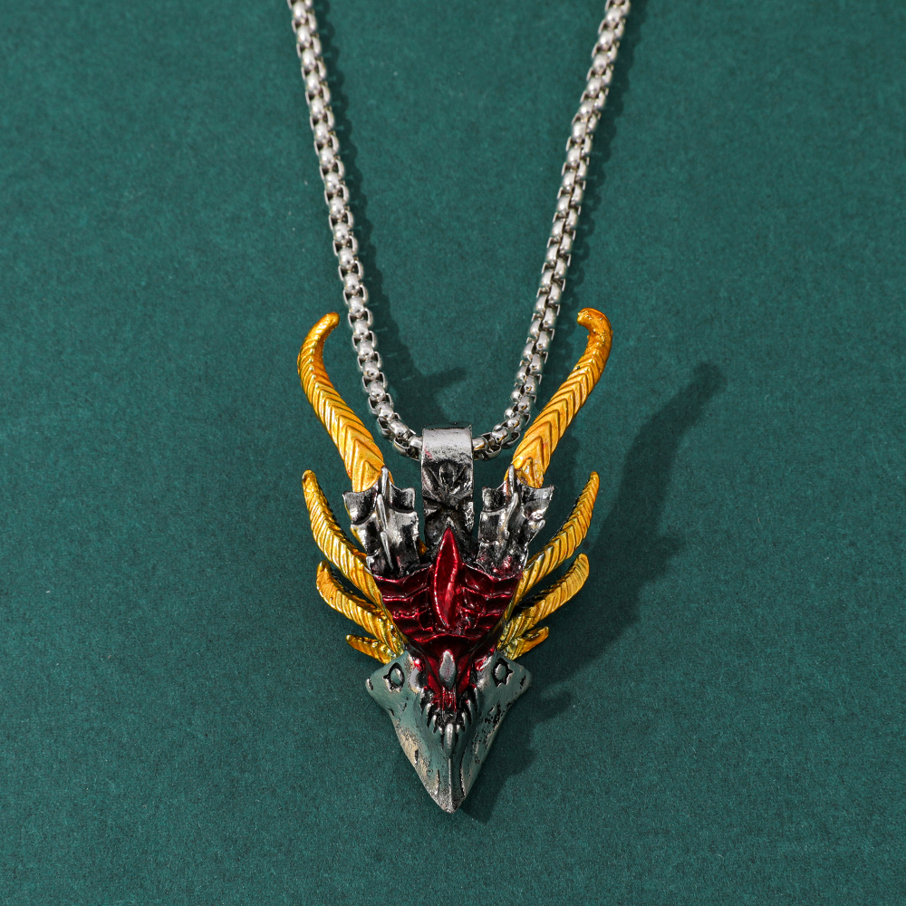 Retro Hip-Hop Evil Dragon Head - Men'S Accessories Jewelry ulasan dan harga