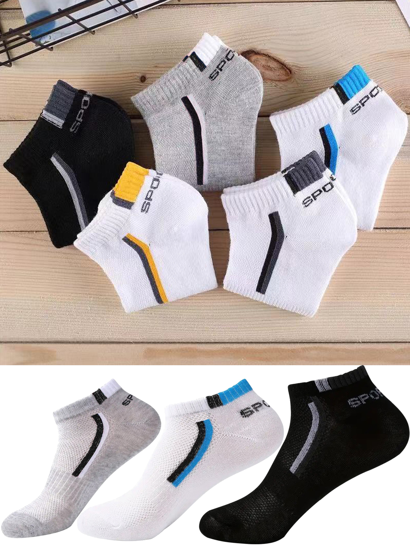 5/40 Pairs Mens Ankle Boat Soc - Men Accessories To Wear ulasan dan harga