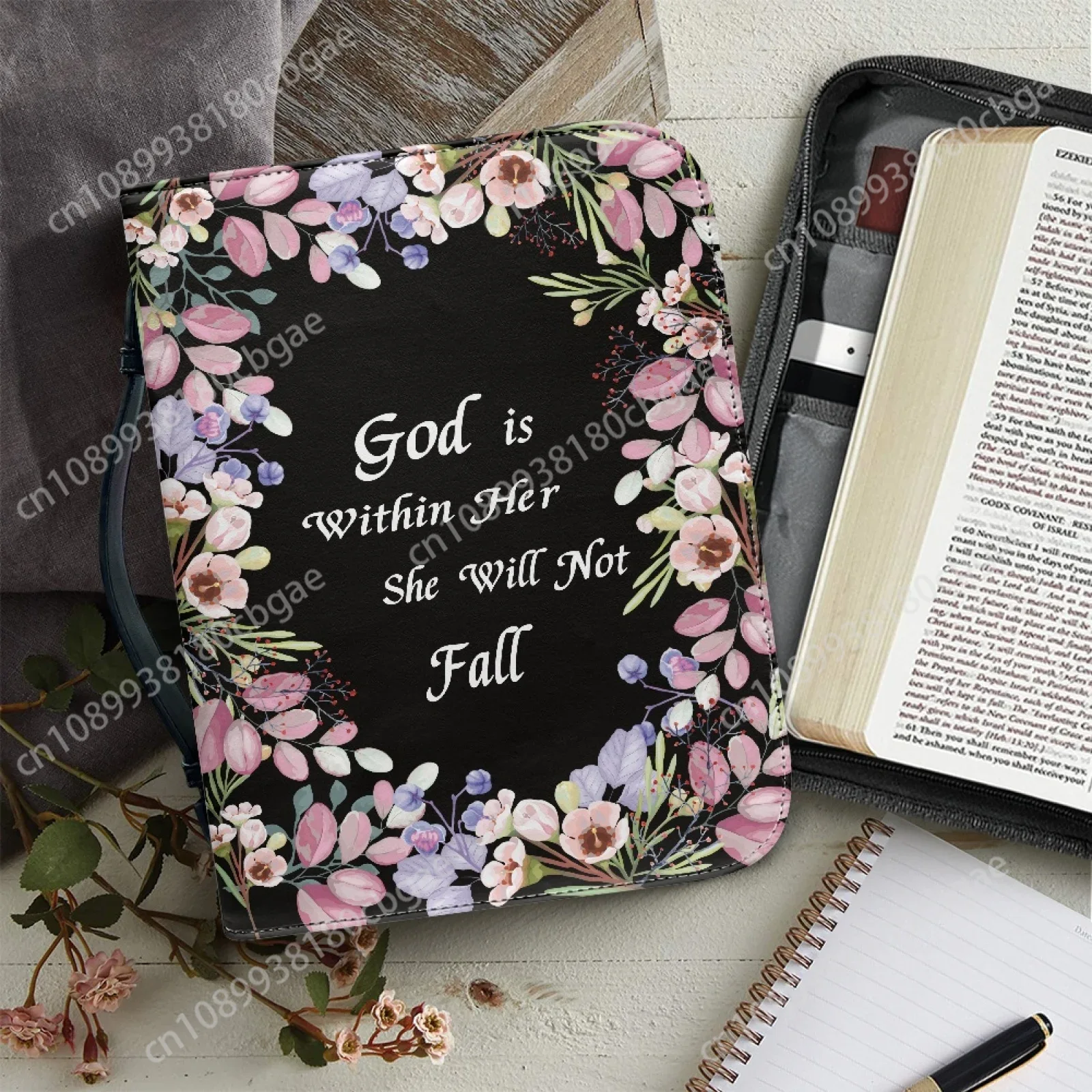 Flowers Verse Pattern Leather  - Men Accessories Box ulasan dan harga