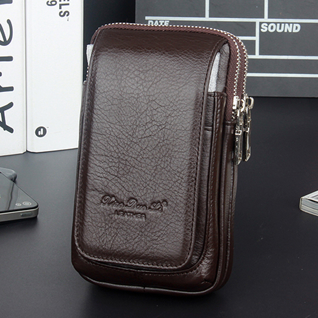 Men Genuine Leather Waist Fann - Men Accessories Box ulasan dan harga
