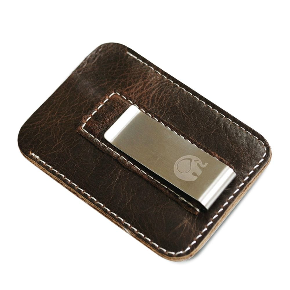 New Leather Genuine Leather Mo - Money Clip Slim ulasan dan harga