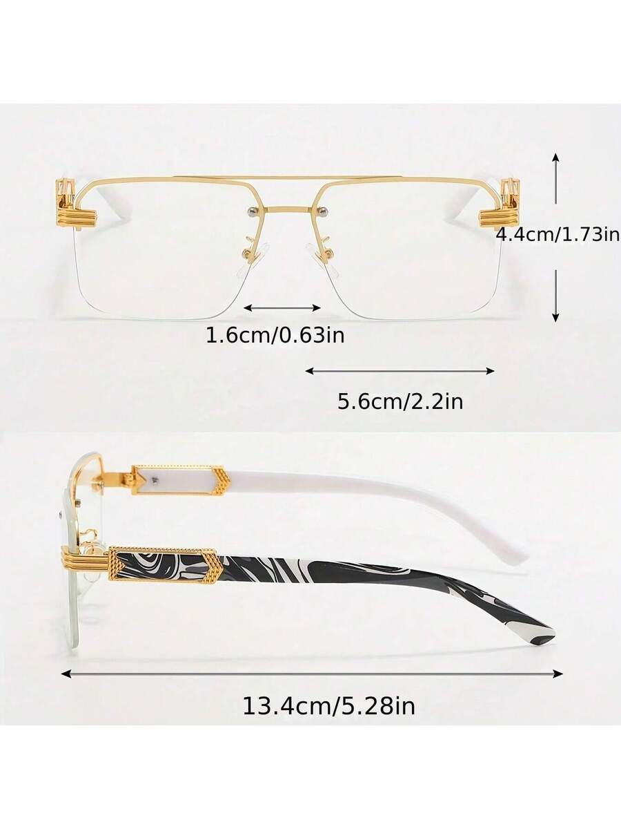 Mens Half-Frame Eyewear With T - Men Accessories To Wear ulasan dan harga