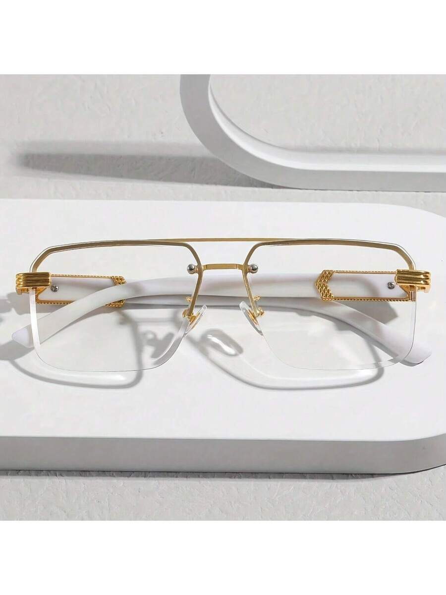 Mens Half-Frame Eyewear With T - Men Accessories To Wear ulasan dan harga