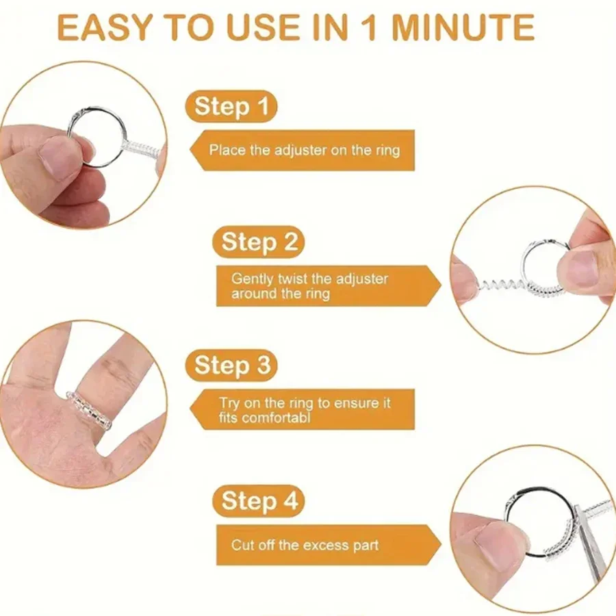 4/8pcs-Ring Size Adjuster-Invi - Men'S Accessories Jewelry ulasan dan harga