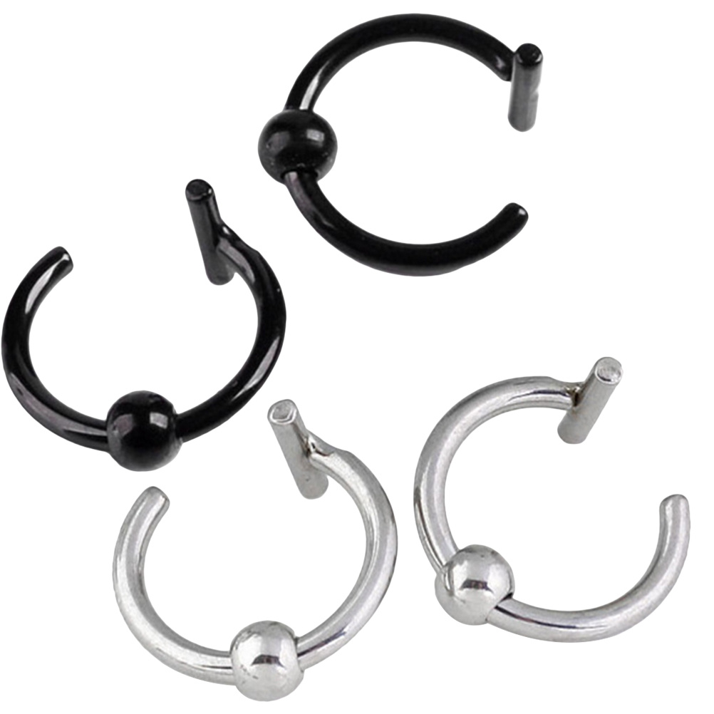 4Pcs Stainless Steel Nose Ring - Men Accessories To Wear ulasan dan harga