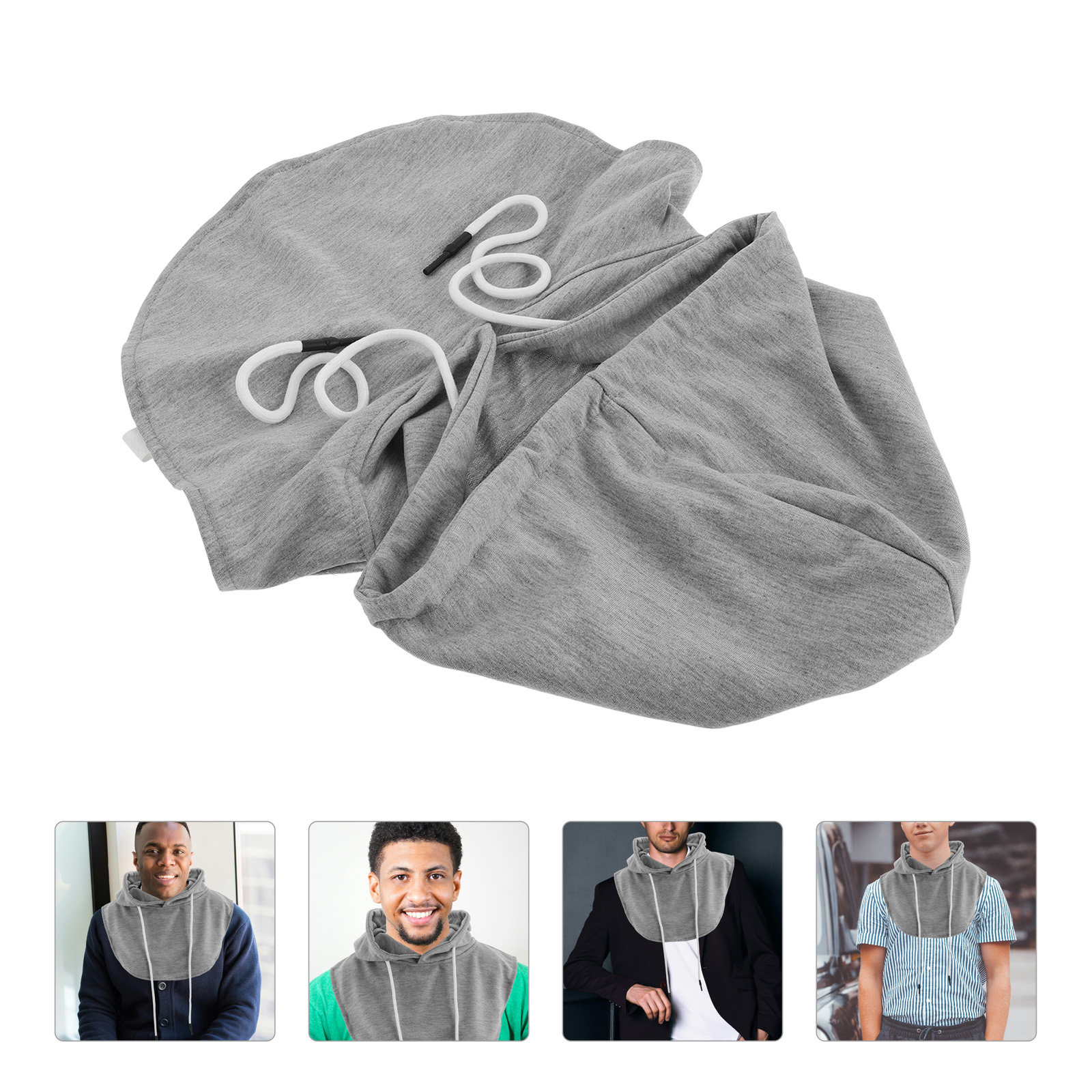 Detachable Hooded Faux Collar  - Men Accessories To Wear ulasan dan harga