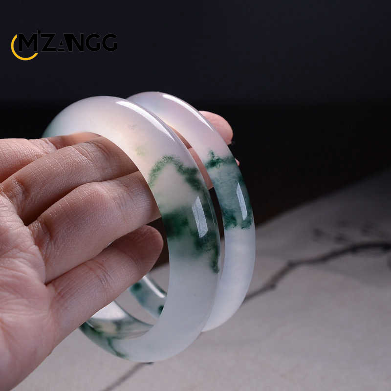 Natural Green Jadeite Bangle J - Quality Men'S Accessories ulasan dan harga