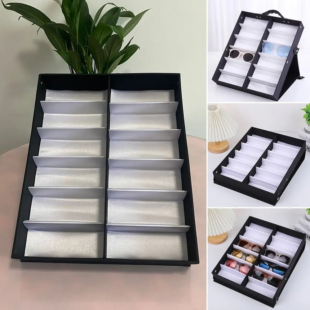 12/18 Slots /Grid Glasses Stor - Men'S Accessories Organizer Tray ulasan dan harga