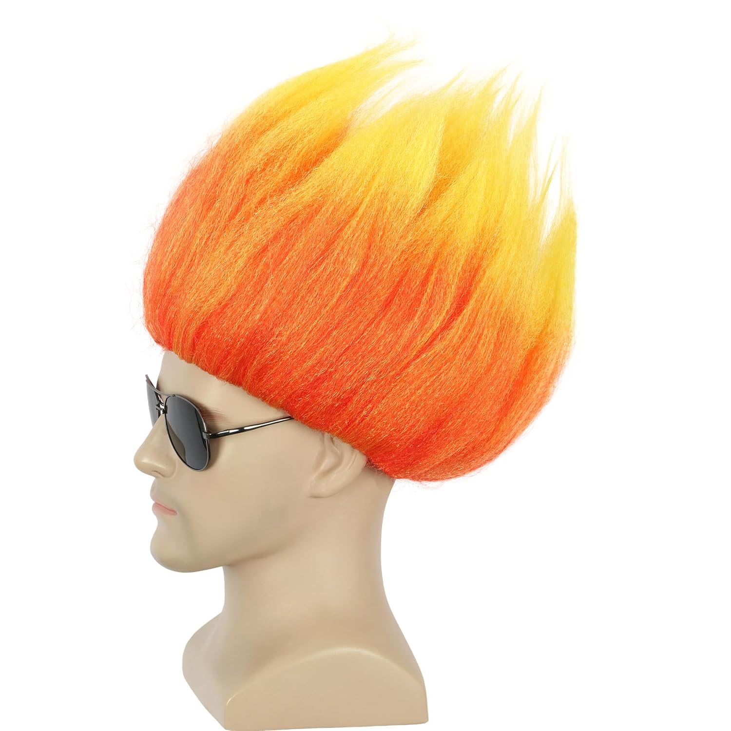 Short Orange Wig Spiky Anime W - Men Accessories Korea ulasan dan harga