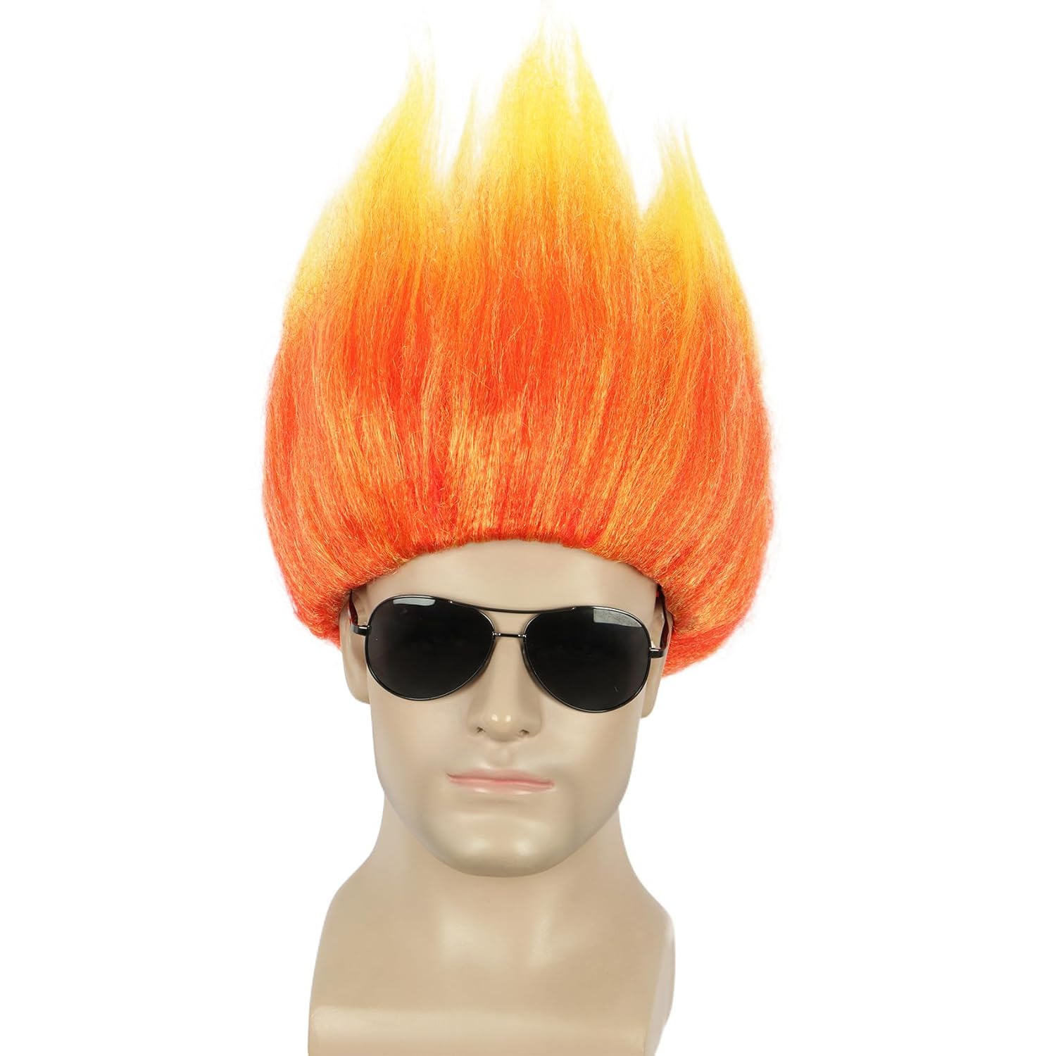 Short Orange Wig Spiky Anime W - Men Accessories Korea ulasan dan harga