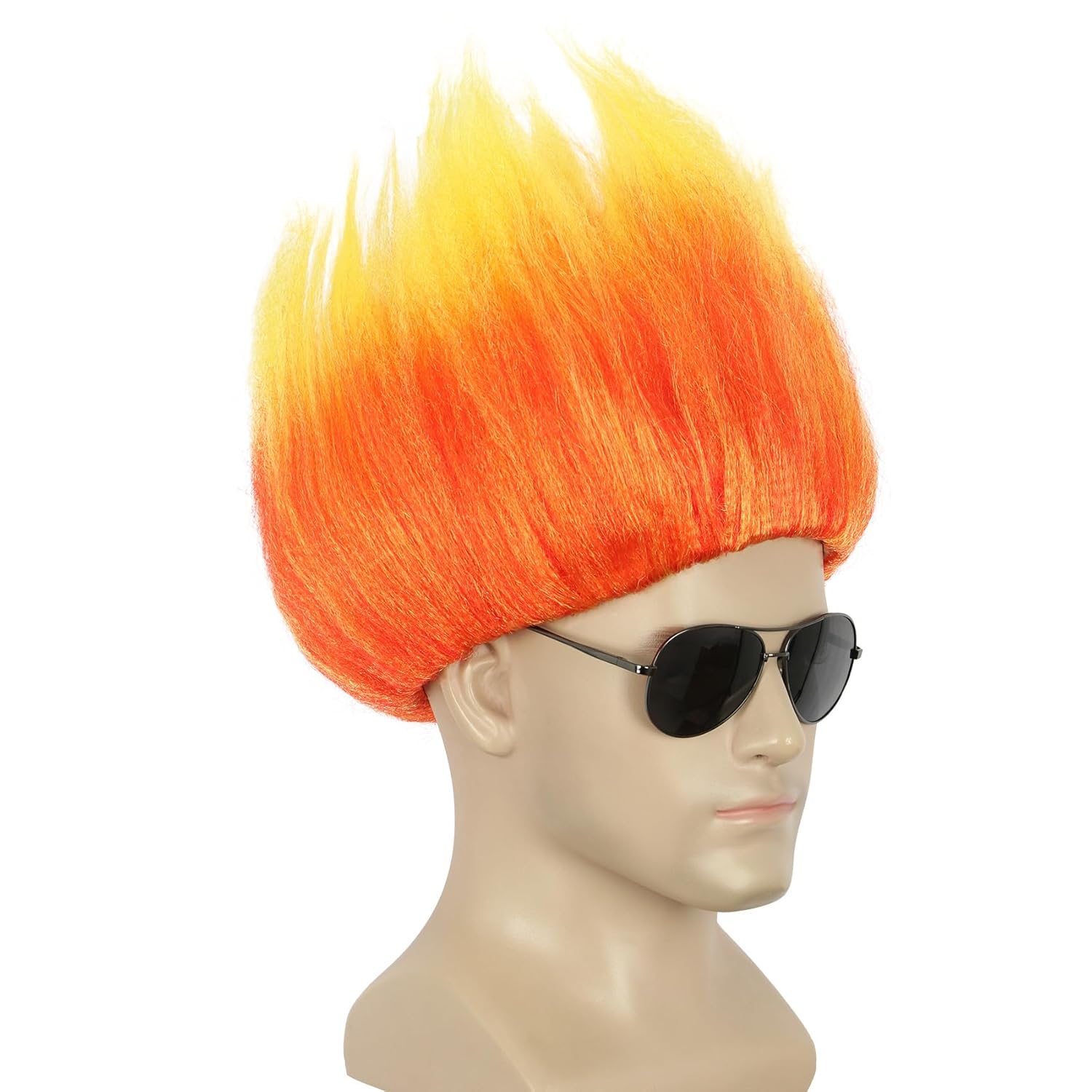 Short Orange Wig Spiky Anime W - Men Accessories Korea ulasan dan harga