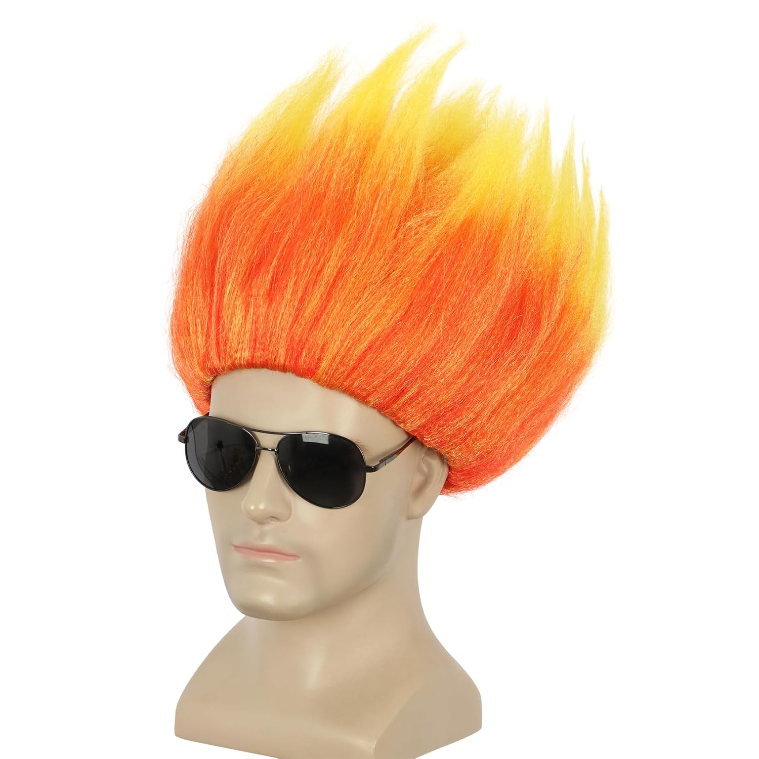 Short Orange Wig Spiky Anime W - Men Accessories Korea ulasan dan harga