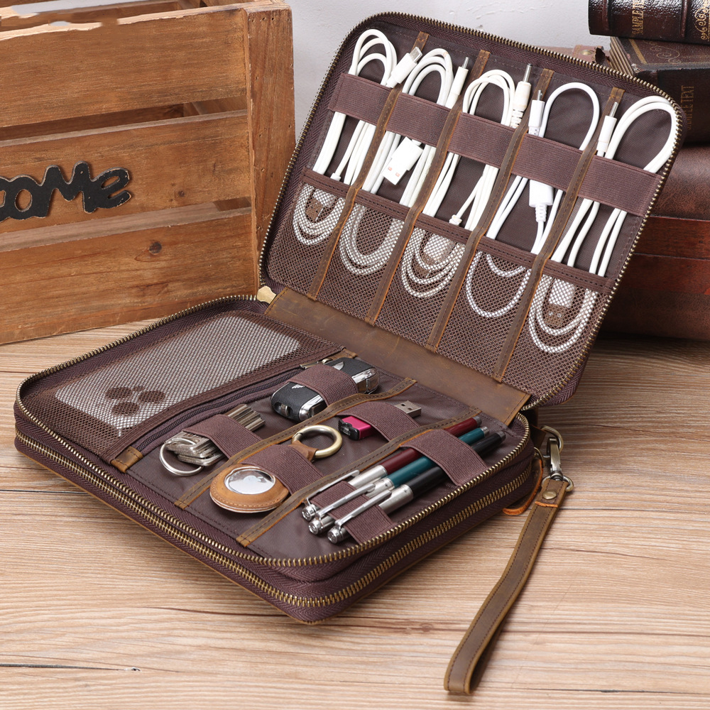 Full Grain Leather Travel Cabl - Men Accessories Box ulasan dan harga