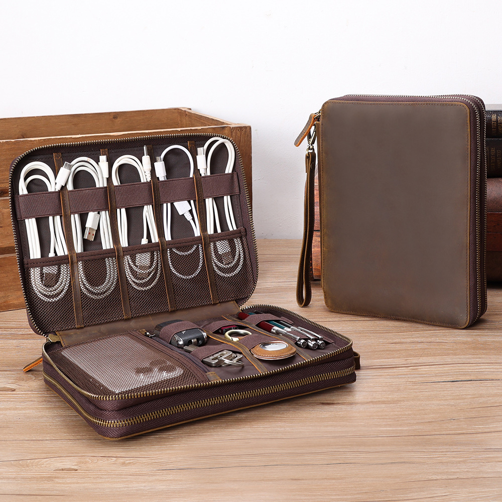 Full Grain Leather Travel Cabl - Men Accessories Box ulasan dan harga